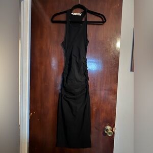 Michael Stars Black Ruched Maxi Dress